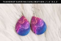 Iridescent Teardrop Earring Sublimation PNG Design Product Image 1