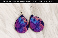 Funny Dog Teardrop Earring Sublimation PNG Design Product Image 1