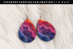 Iridescent Teardrop Earring Sublimation PNG Design Product Image 1