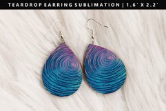 Iridescent Teardrop Earring Sublimation PNG Design Product Image 1