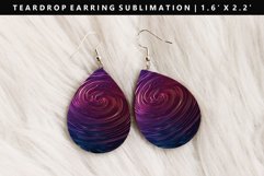 Iridescent Teardrop Earring Sublimation PNG Design Product Image 1