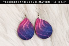 Iridescent Teardrop Earring Sublimation PNG Design Product Image 1
