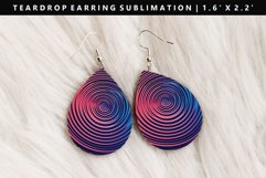 Iridescent Teardrop Earring Sublimation PNG Design Product Image 1