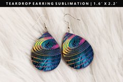 Iridescent Teardrop Earring Sublimation PNG Design Product Image 1