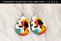Funny Dog Teardrop Earring Sublimation PNG Design Product Image 1