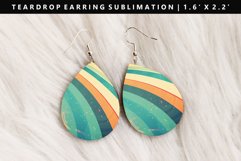 Retro Pop Art Teardrop Earring Sublimation PNG Design Product Image 1