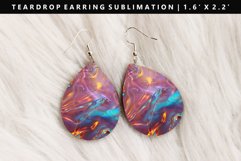 Iridescent Teardrop Earring Sublimation PNG Design Product Image 1