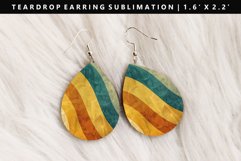 Retro Pop Art Teardrop Earring Sublimation PNG Design Product Image 1