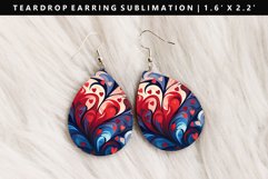 Valentine Teardrop Earring Sublimation PNG Design Product Image 1