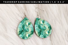 Alcohol Ink Teardrop Earring Sublimation PNG Design Product Image 1