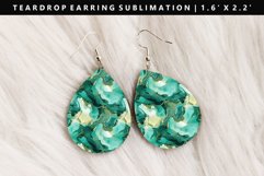 Alcohol Ink Teardrop Earring Sublimation PNG Design Product Image 1