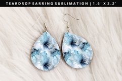 Alcohol Ink Teardrop Earring Sublimation PNG Design Product Image 1