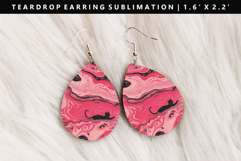 Colored Cats eardrop Earring Sublimation PNG Design Product Image 1