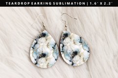 Alcohol Ink Teardrop Earring Sublimation PNG Design Product Image 1