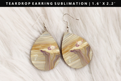 Colored Cats eardrop Earring Sublimation PNG Design Product Image 1