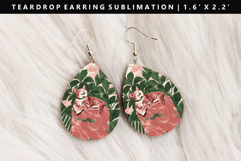 Colored Cats eardrop Earring Sublimation PNG Design Product Image 1