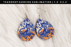Colored Cats eardrop Earring Sublimation PNG Design Product Image 1