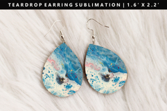 Colored Cats eardrop Earring Sublimation PNG Design Product Image 1