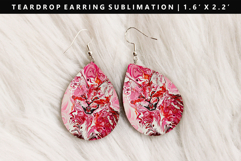 Colored Cats eardrop Earring Sublimation PNG Design Product Image 1