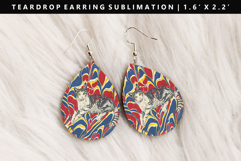 Colored Cats eardrop Earring Sublimation PNG Design Product Image 1