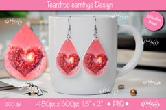 Flower teardrop earrings Valentine earring teardrop png Product Image 1