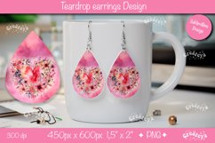 Flower teardrop earrings Valentine earring teardrop png Product Image 1