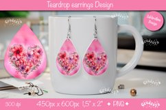 Flower teardrop earrings Valentine earring teardrop png Product Image 1