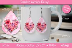 Flower teardrop earrings Valentine earring teardrop png Product Image 1