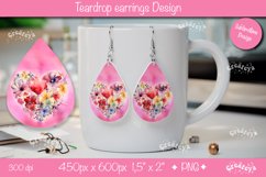 Flower teardrop earrings Valentine earring teardrop png Product Image 1