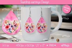 Flower teardrop earrings Valentine earring teardrop png Product Image 1