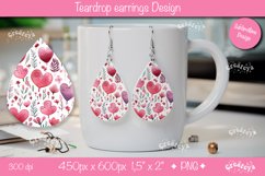 Flower teardrop earrings Valentine earring teardrop png Product Image 1