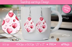 Flower teardrop earrings Valentine earring teardrop png Product Image 1