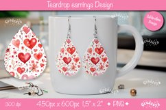 Flower teardrop earrings Valentine earring teardrop png Product Image 1
