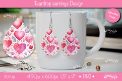 Flower teardrop earrings Valentine earring teardrop png Product Image 1
