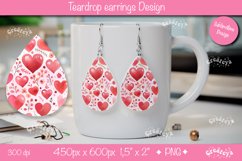 Flower teardrop earrings Valentine earring teardrop png Product Image 1
