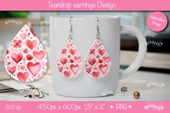 Flower teardrop earrings Valentine earring teardrop png Product Image 1