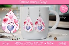 Flower teardrop earrings Valentine earring teardrop png Product Image 1