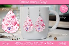 Flower teardrop earrings Valentine earring teardrop png Product Image 1