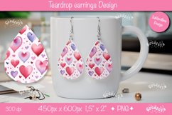 Flower teardrop earrings Valentine earring teardrop png Product Image 1