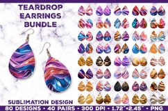 Melting Metallics Teardrop Earrings Bundle Sublimation Product Image 1