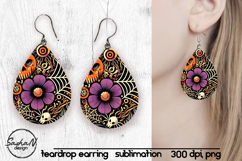Abstract Halloween sublimation earrings Product Image 1