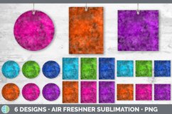 Bundle of six bright car air freshener sublimation designs.