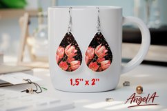 Flower earring bundle / Teardrop earring sublimation bundle Product Image 7