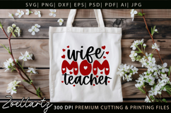 Mom Teacher SVG for Cricut Mothers Day T-shirt Mug Design Product Image 5