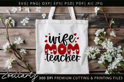 Mom Teacher SVG for Cricut Mothers Day T-shirt Mug Design Product Image 5