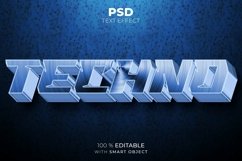 Techno 3D editable text effect Product Image 1
