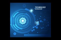the circle high technology with circuit line blue background Product Image 1