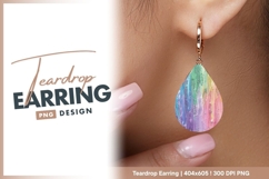 Colorful Dripping Paint Texture with teardrop earring Product Image 1