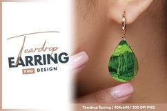 Layered Green Forest Illustration with teardrop earring Product Image 1
