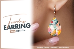 Colorful Fruit Illustration with Banana teardrop earring Product Image 1